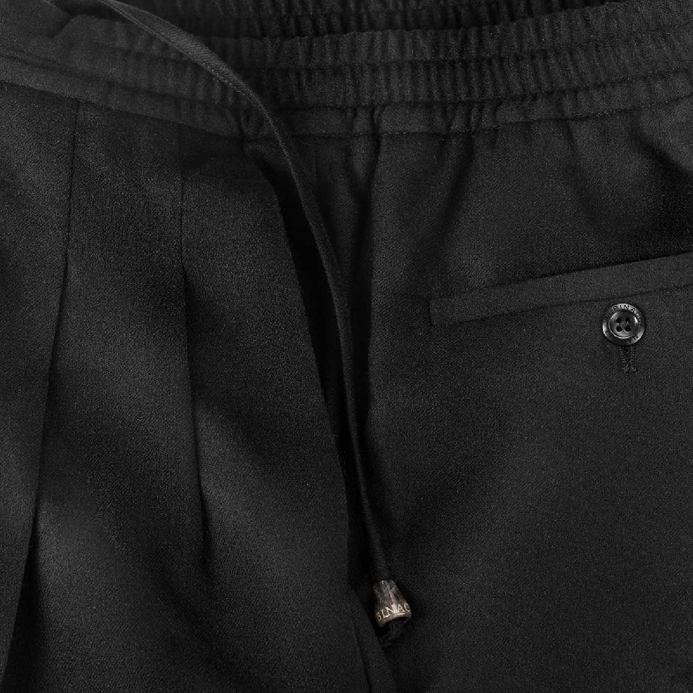 Rubinacci Pantalone leisure in flanella nero Sottocosto