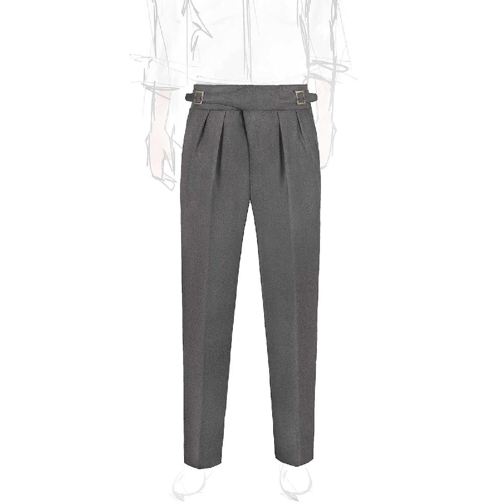 Rubinacci Pantalone manny in flanella grigio scuro limited edition Convenienza