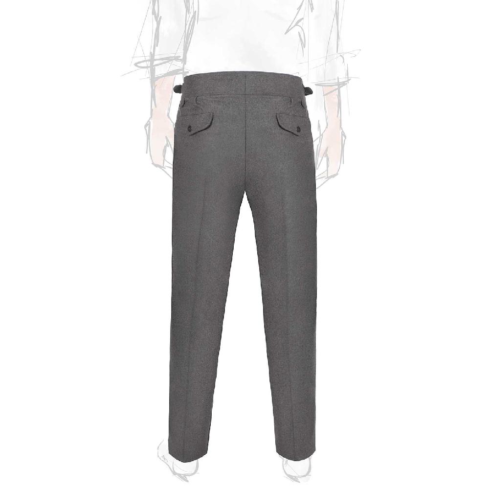Rubinacci Pantalone manny in flanella grigio scuro limited edition Convenienza
