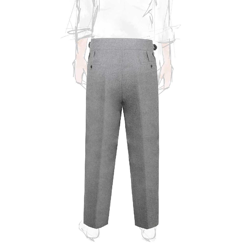 Rubinacci Pantalone manny in flanella grigio chiaro Presa