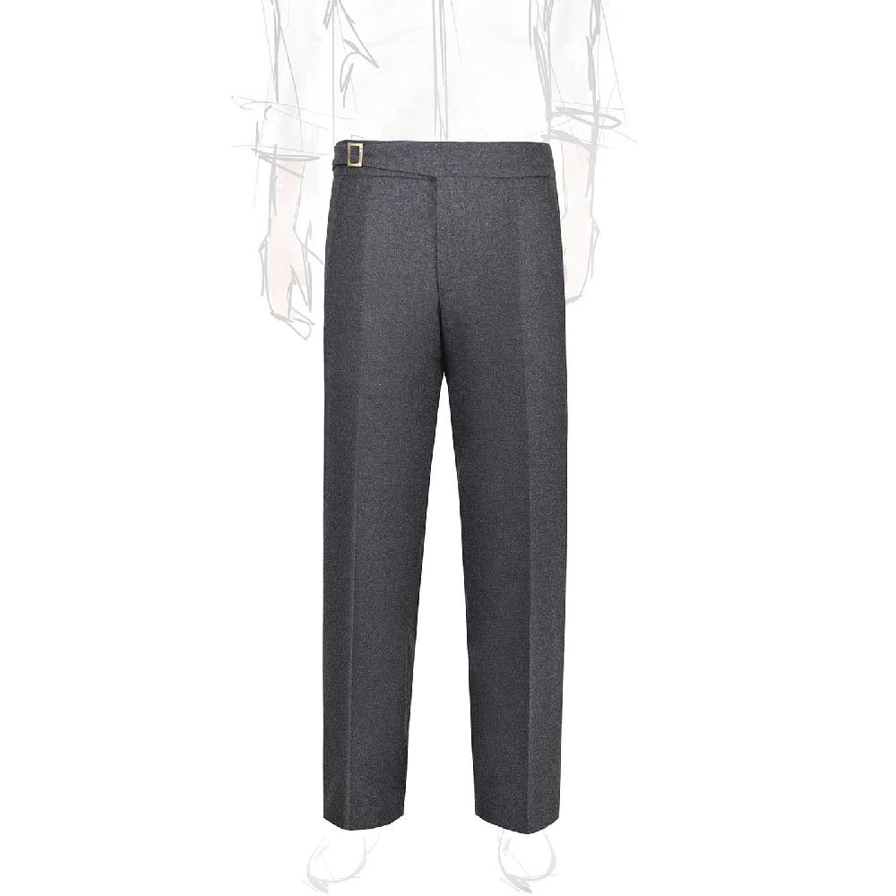 Rubinacci Pantalone genny in flanella grigia