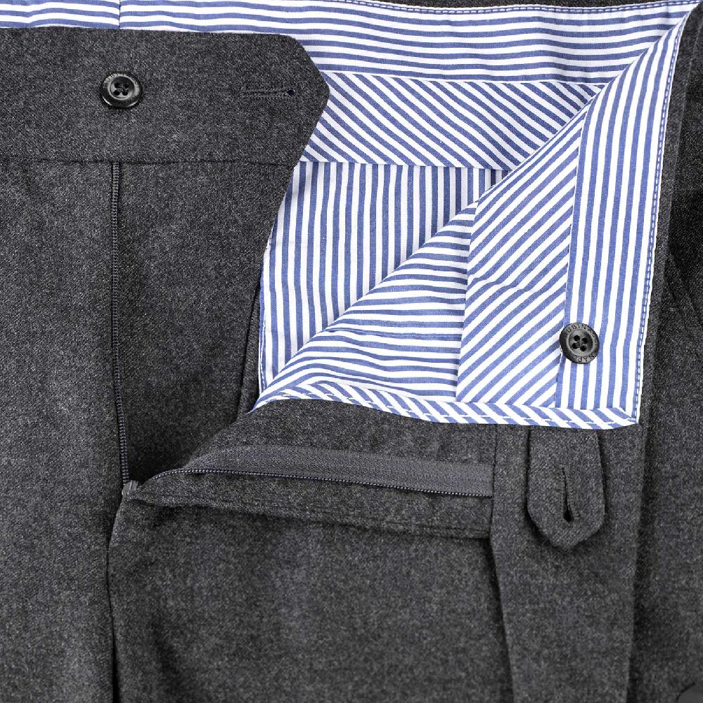 Rubinacci Pantalone genny in flanella grigia Sconto