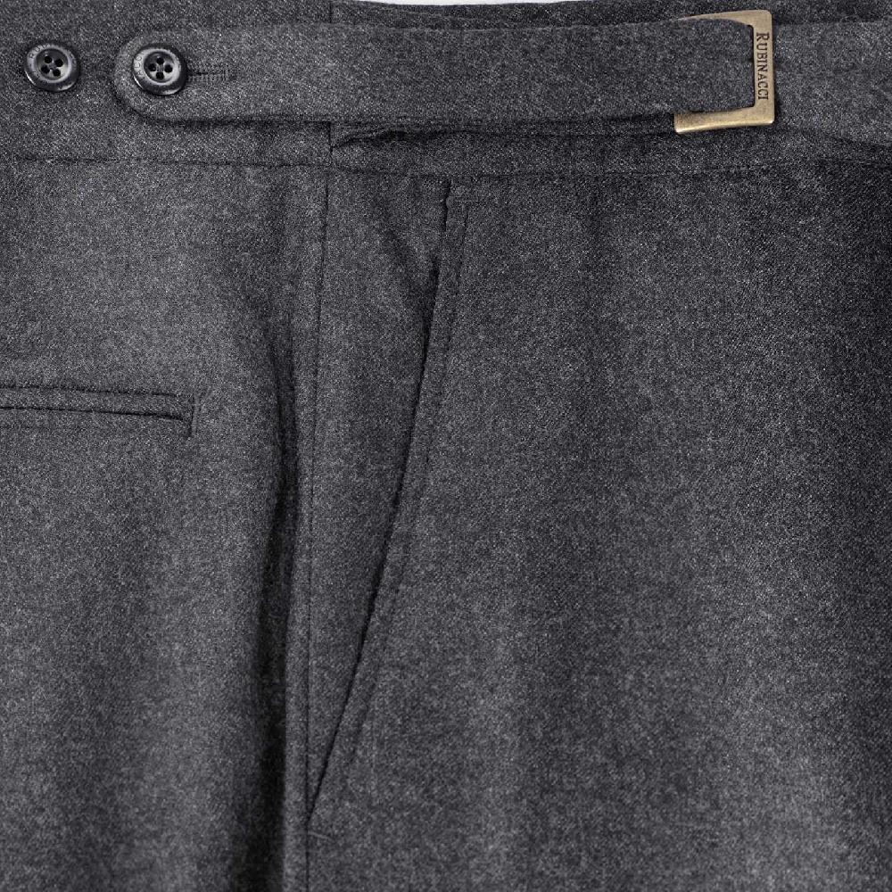 Rubinacci Pantalone genny in flanella grigia Sconto