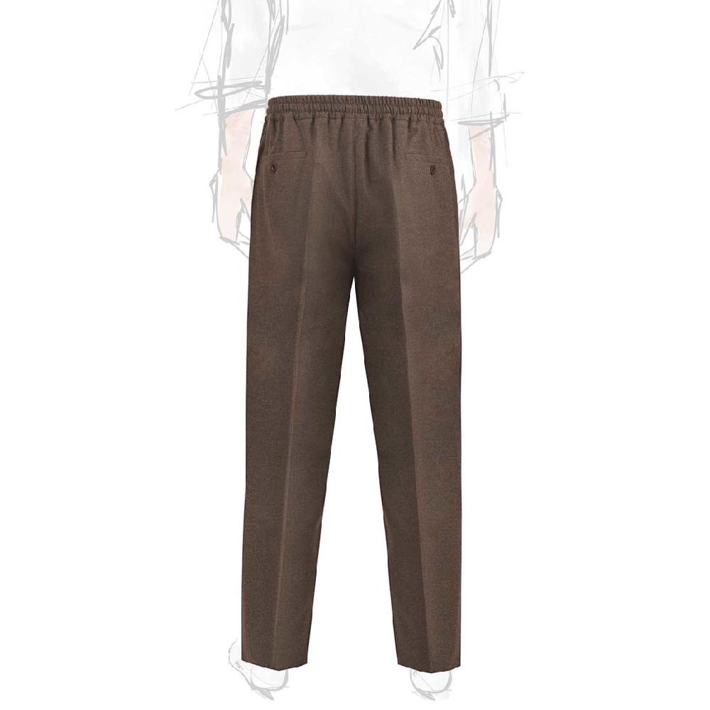 Rubinacci Pantalone leisure in flanella nocciola In Vendita