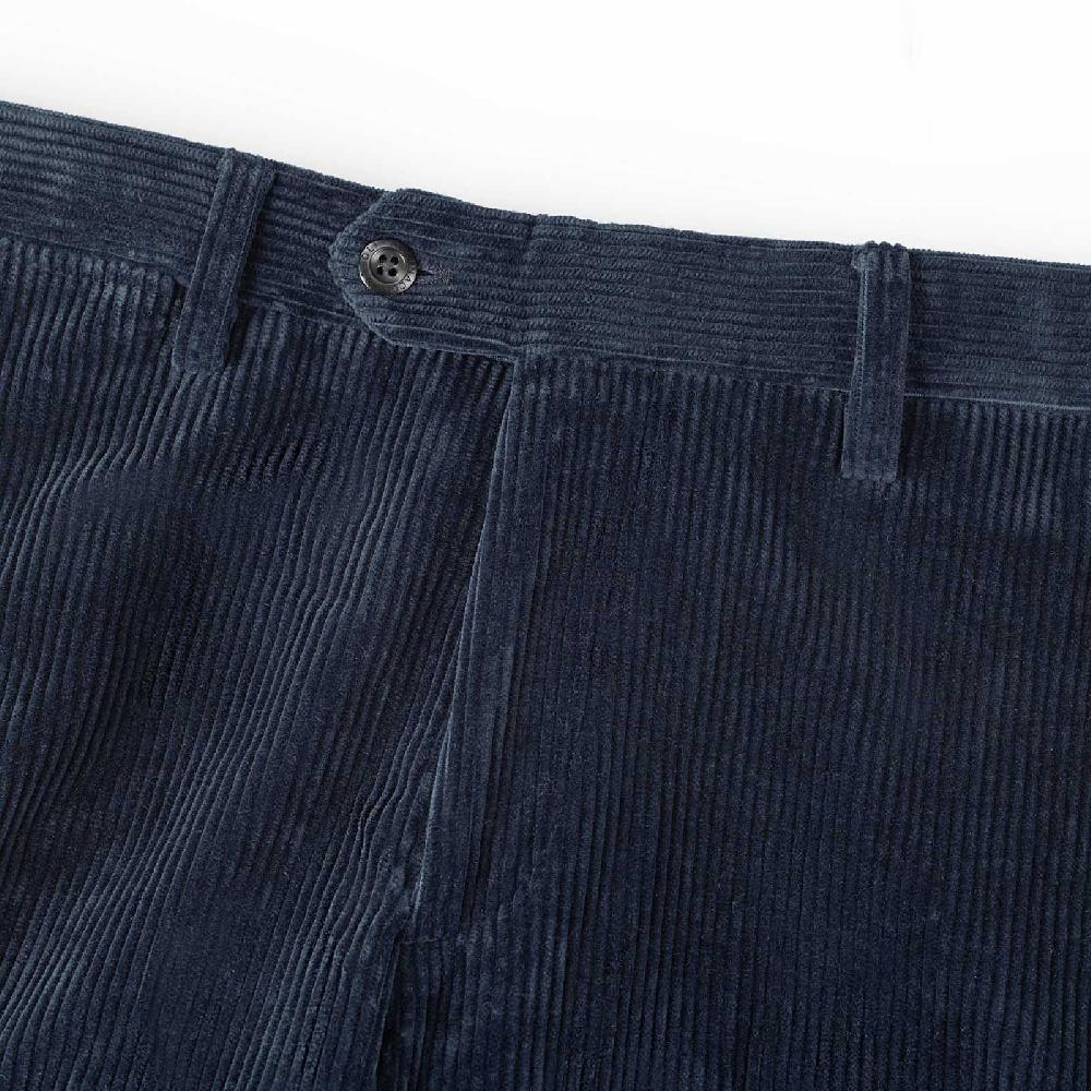 Rubinacci Pantalone in velluto a coste blu Vendita Calda