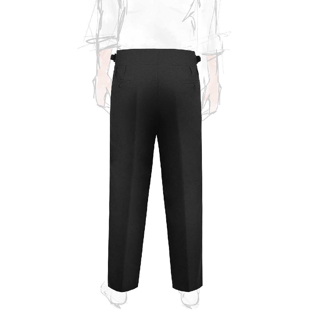 Rubinacci Pantalone manny in flanella nero Saldi Di Fabbrica