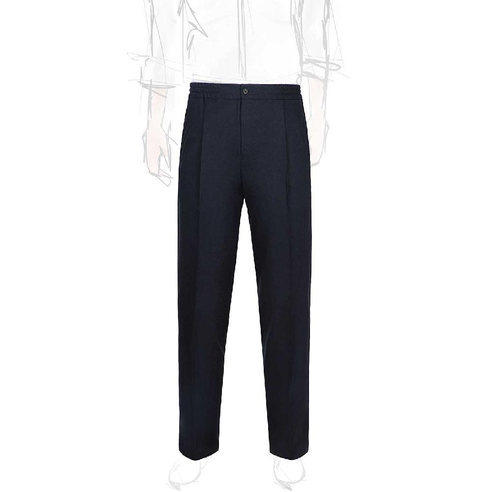Rubinacci Pantalone leisure in flanella blu In Saldo