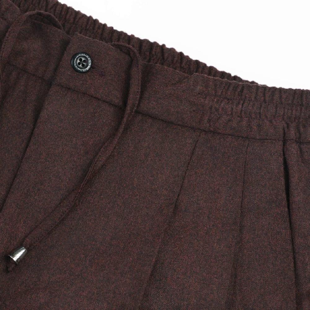 Rubinacci Pantalone leisure in flanella bordeaux Nuova