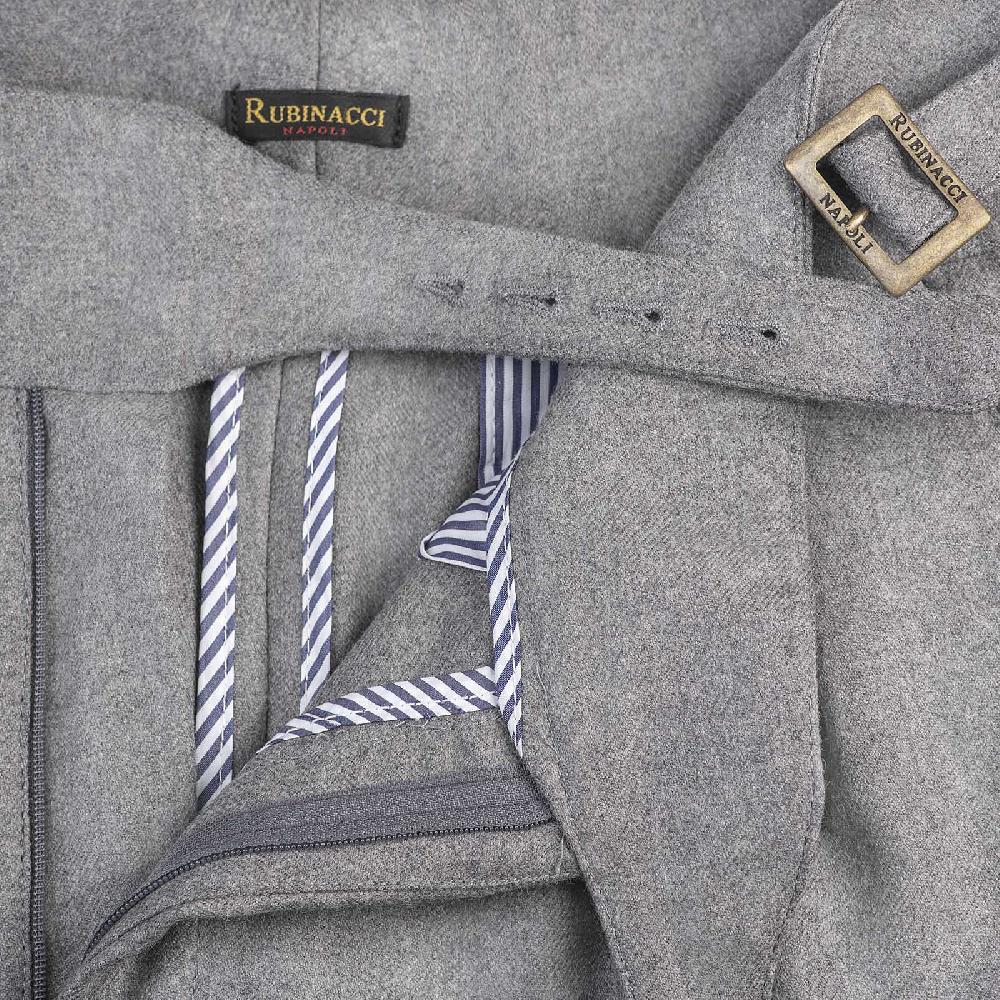 Rubinacci Pantalone manny in flanella grigio chiaro limited edition Negozio online di fabbrica