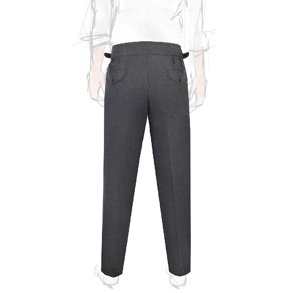 Rubinacci Pantalone manny in lana e cashmere carbone limited edition Prezzo di fabbrica