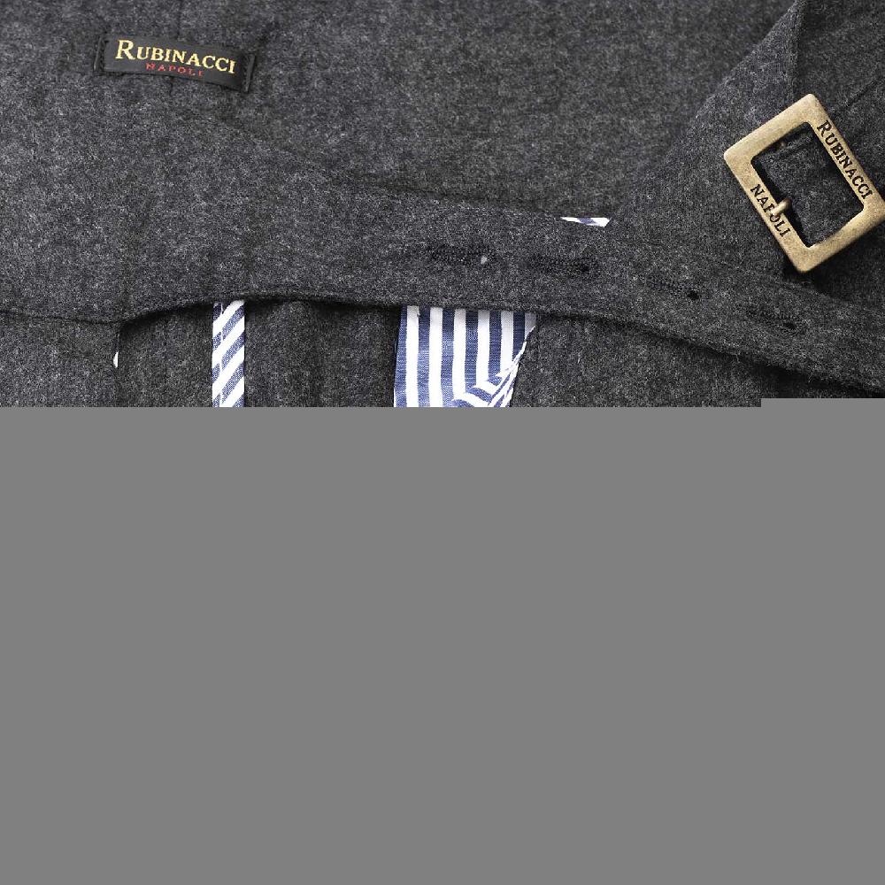 Rubinacci Pantalone manny in lana e cashmere carbone limited edition Prezzo di fabbrica