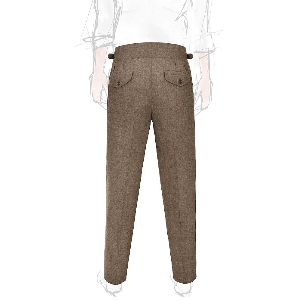Rubinacci Pantalone manny in flanella sabbia limited edition Offerta speciale