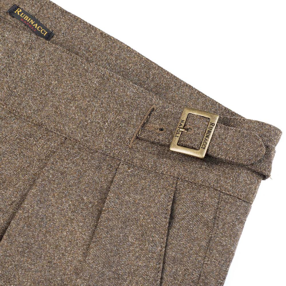 Rubinacci Pantalone manny in flanella sabbia limited edition Offerta speciale
