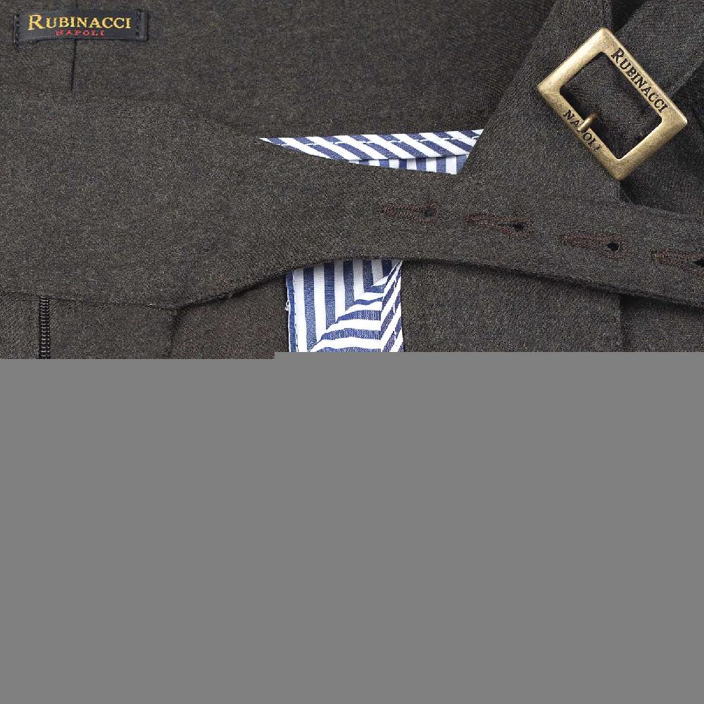 Rubinacci Pantalone manny in flanella tortora limited edition Comprare a buon mercato