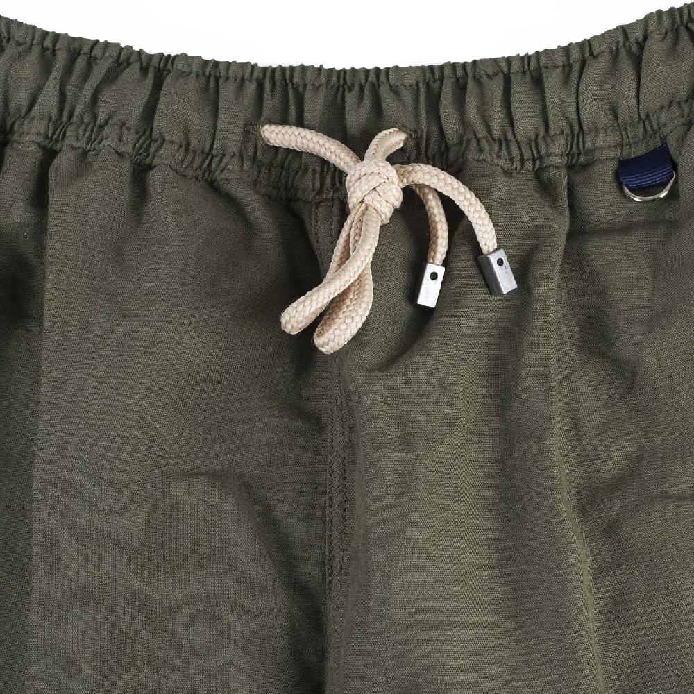 Rubinacci Costume da bagno verde in lino e cotone Fornitura limitata