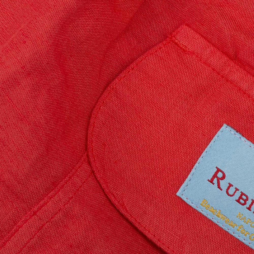 Rubinacci Costume da bagno rosso in lino e cotone Shopping online