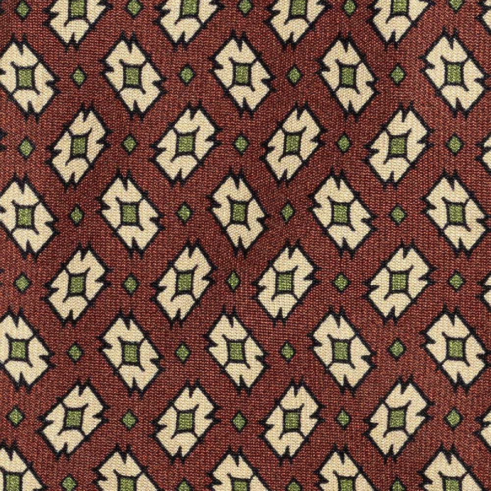 Rubinacci Cravatta in twill di seta con stampa geometrica bordeaux Smaltimento dello stoccaggio