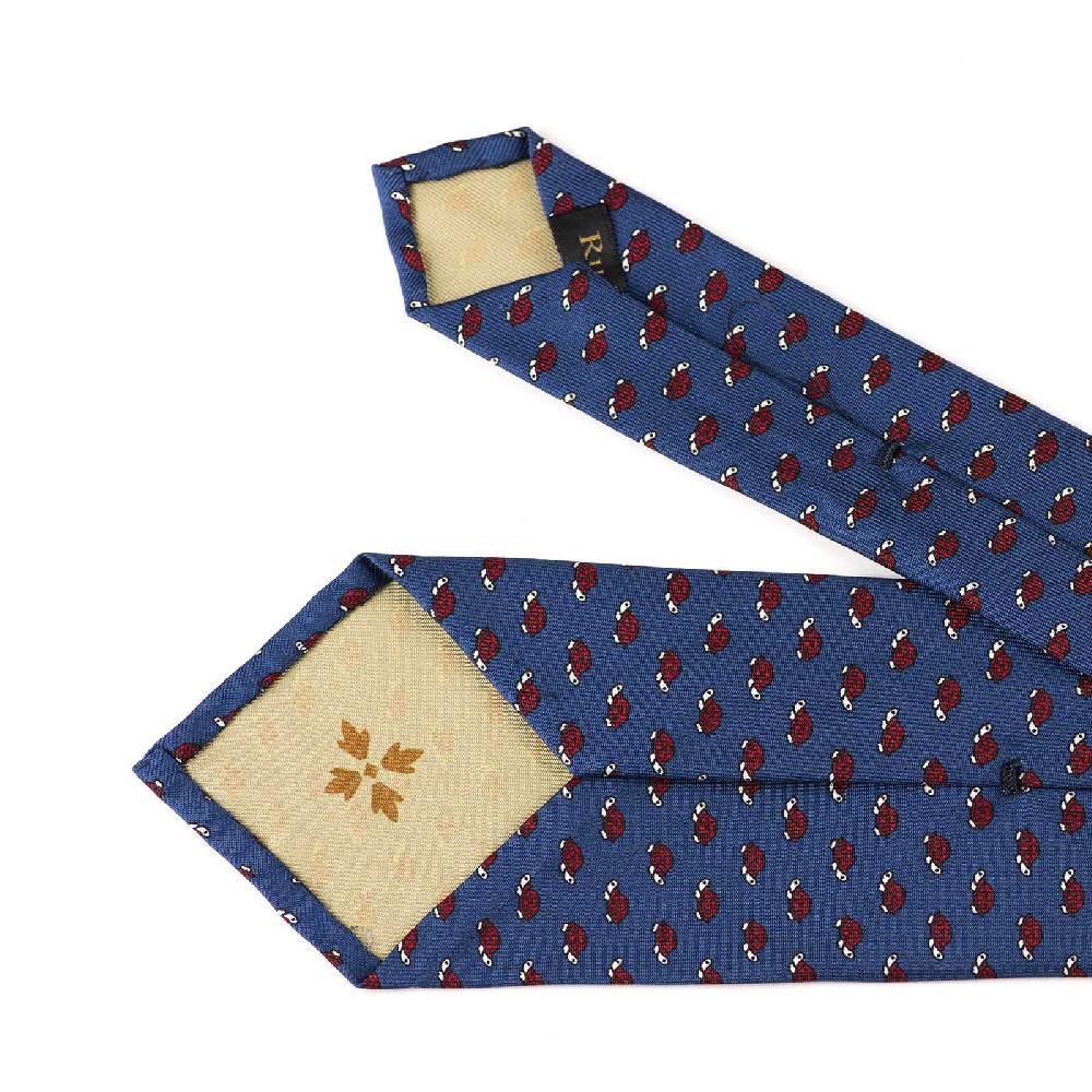 Rubinacci Cravatta in twill di seta con stampa tartaruga rossa Fino al 65% di sconto