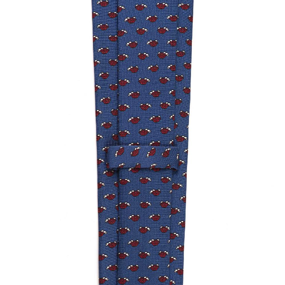Rubinacci Cravatta in twill di seta con stampa tartaruga rossa Fino al 65% di sconto