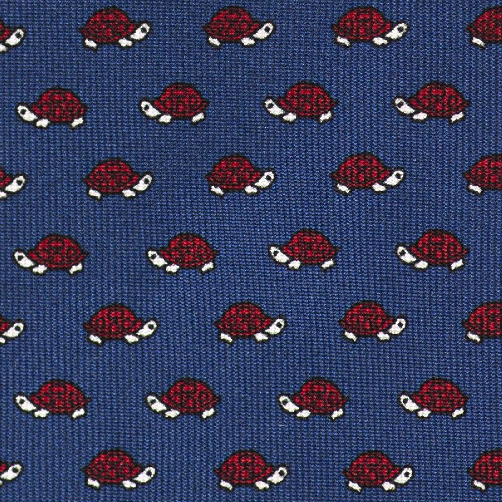 Rubinacci Cravatta in twill di seta con stampa tartaruga rossa Fino al 65% di sconto