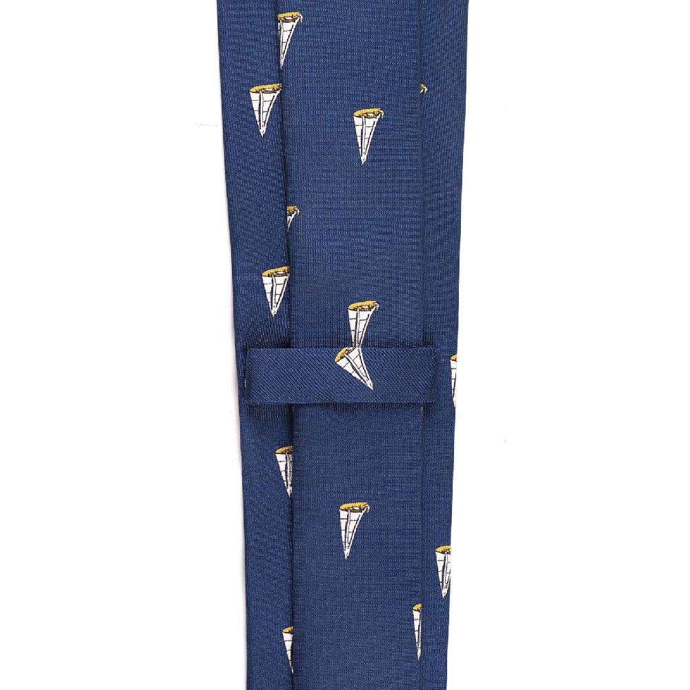 Rubinacci Cravatta in twill di seta con stampa vela gialla Only for today