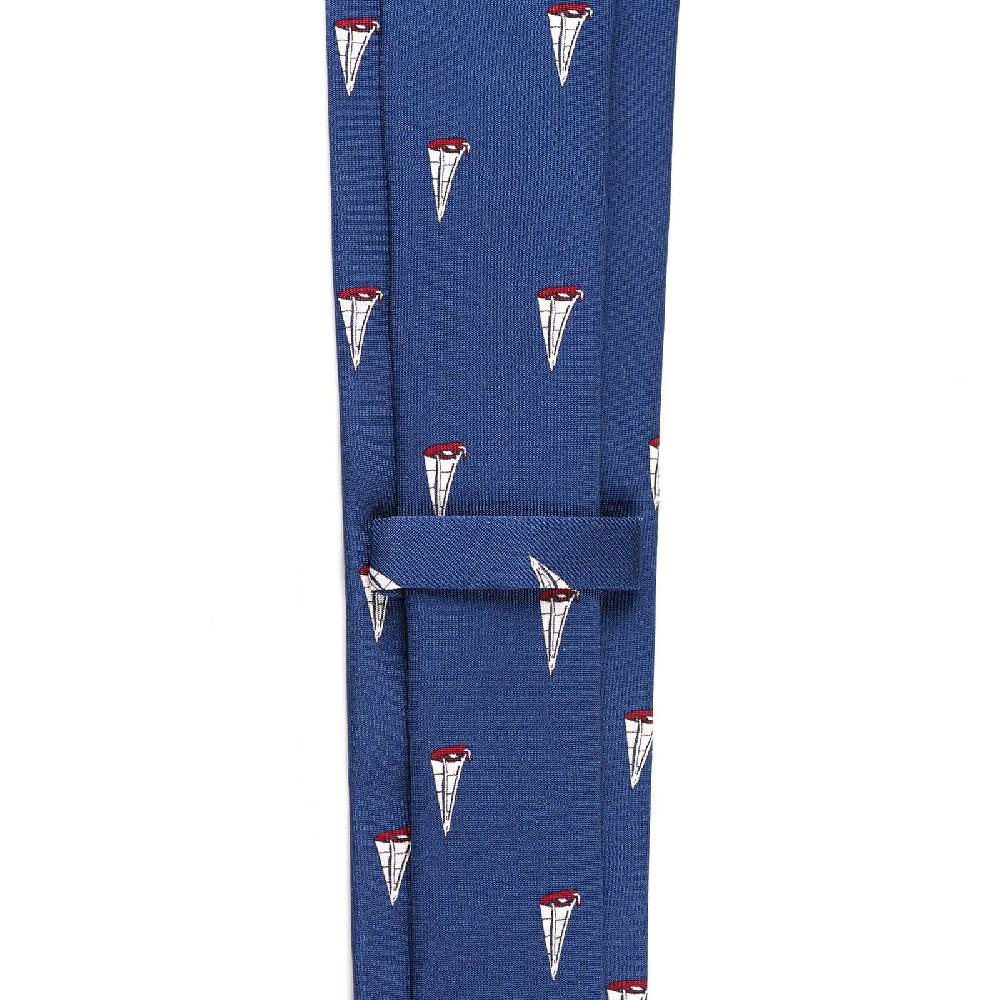 Rubinacci Cravatta in twill di seta con stampa vela rossa Discount Store per i nuovi prodotti