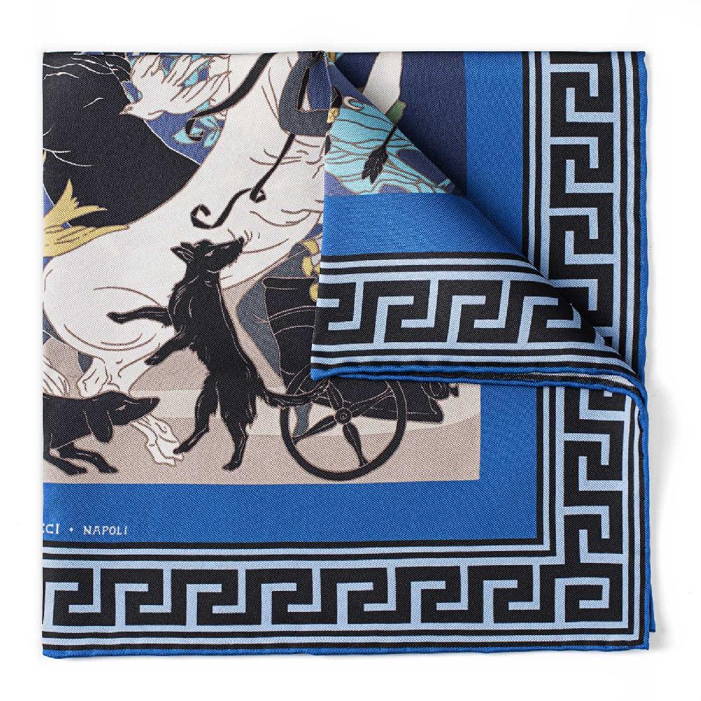 Rubinacci Pochette Artemide e Apollo bluette Officina
