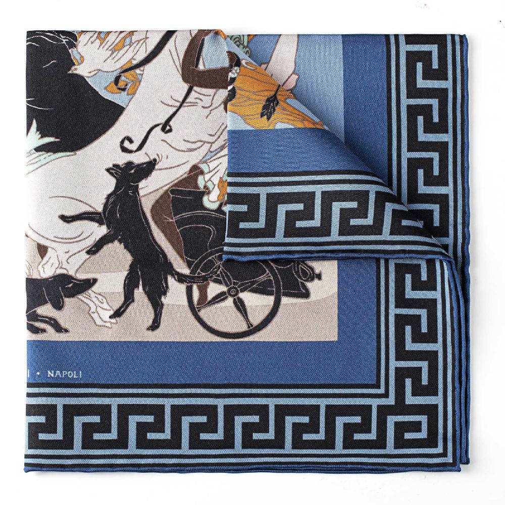 Rubinacci Pochette Artemide e Apollo blu Duty-free