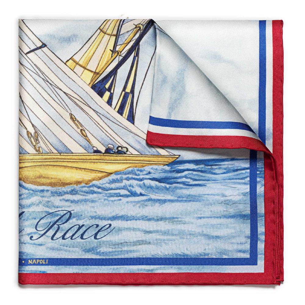 Rubinacci Pochette match race american magic team bluette In Linea