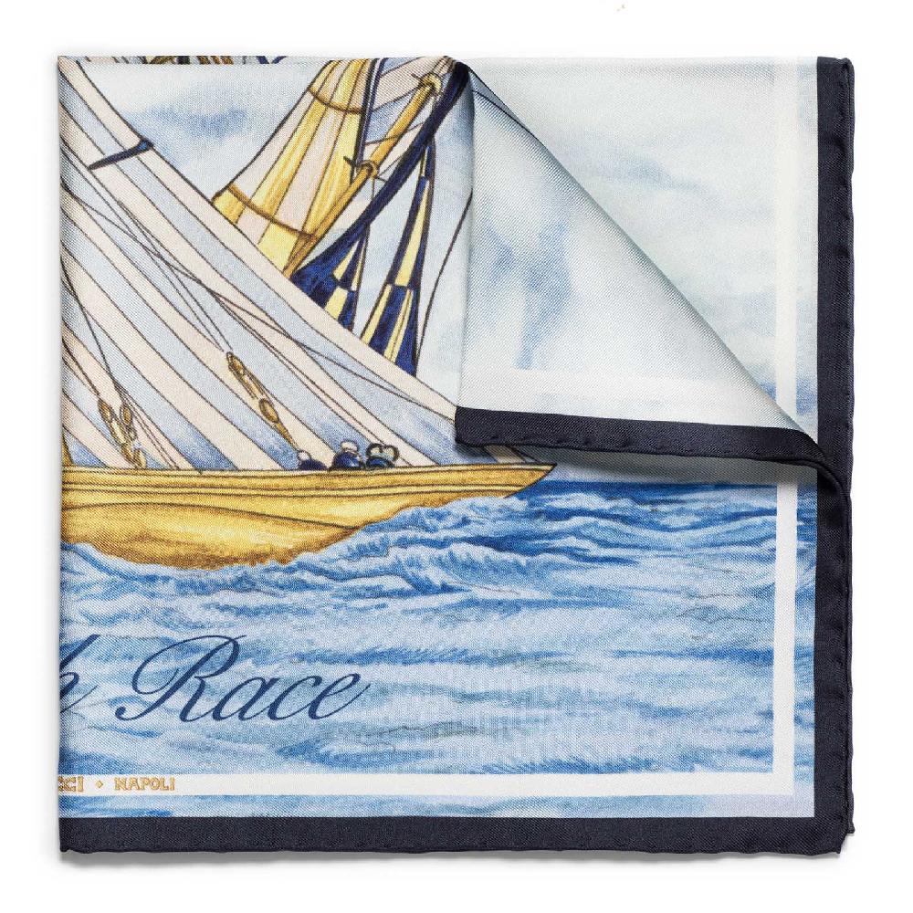 Rubinacci Pochette match race new zeland team blu notte Nuovo