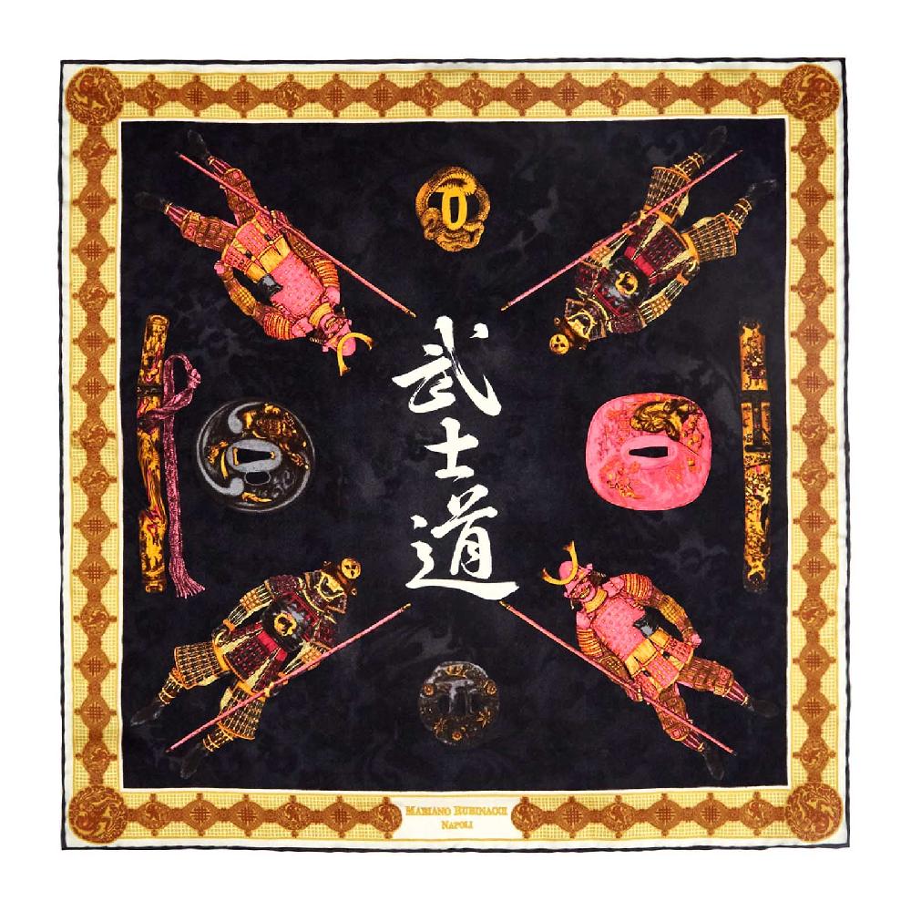 Rubinacci Pochette samurai nero Consegna Veloce