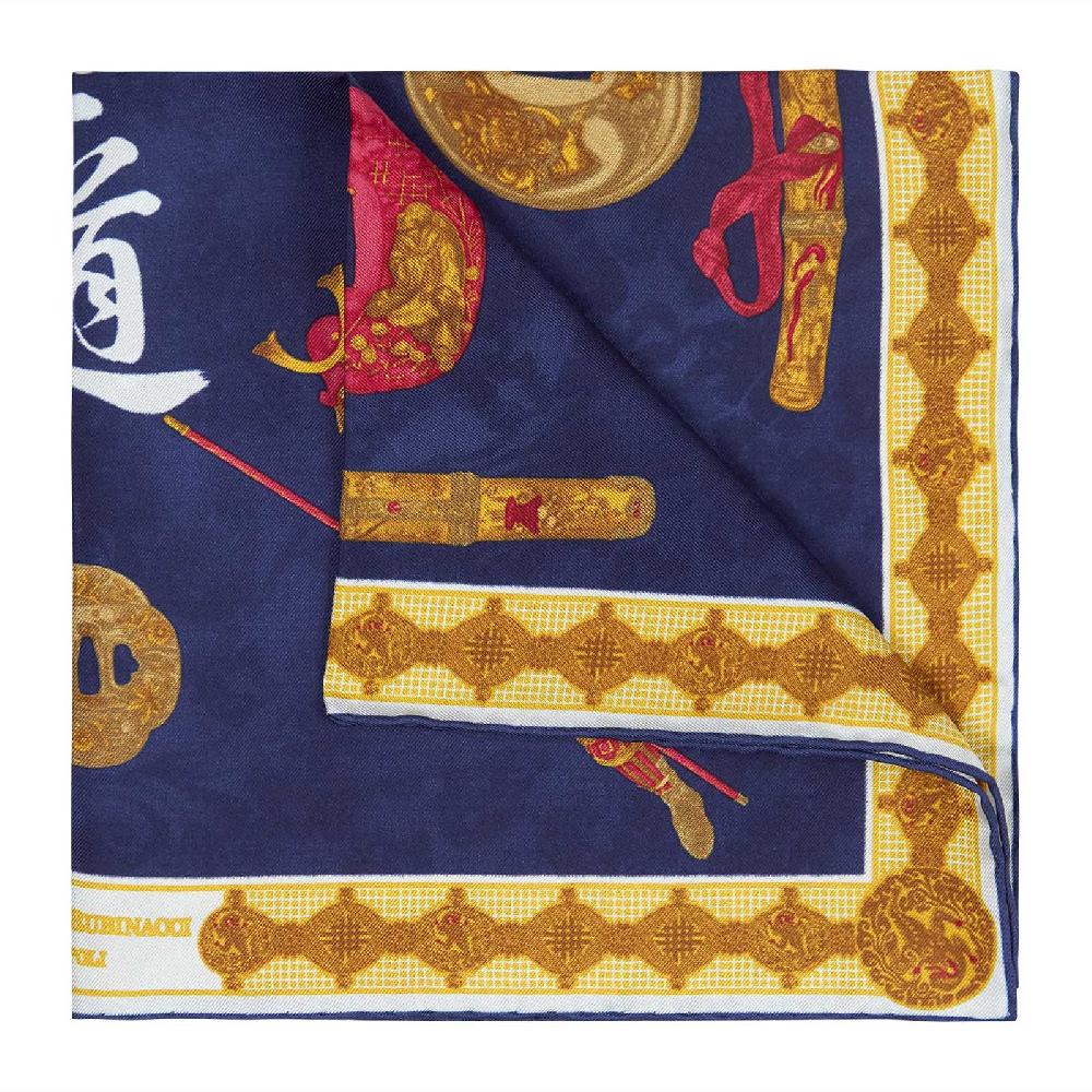 Rubinacci Pochette samurai blu notte Fino Al -60%