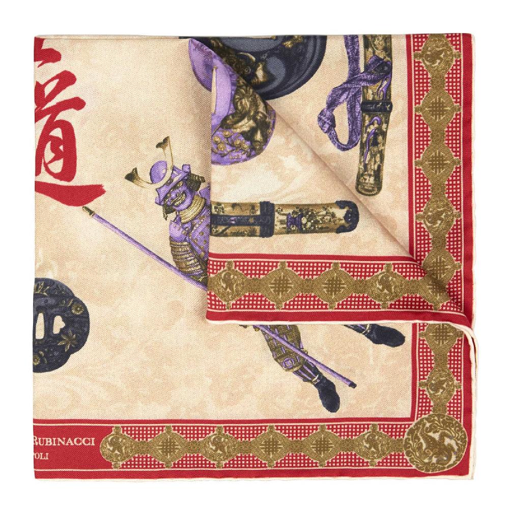Rubinacci Pochette samurai rosso Shopping Online