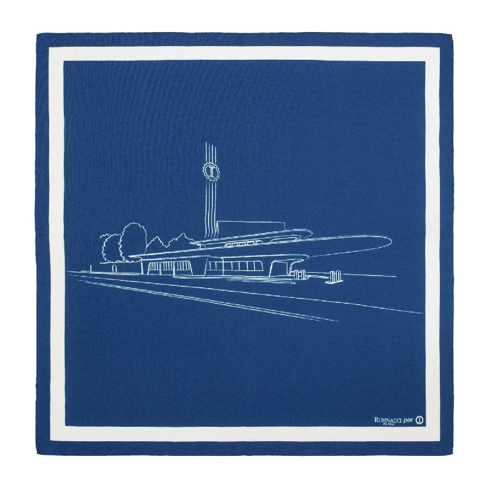 Rubinacci Pochette garage italia blu navy