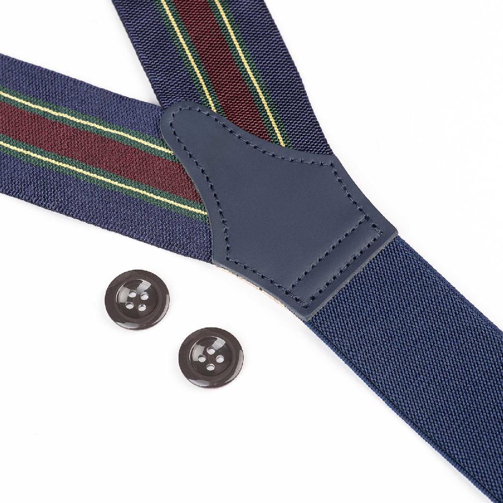 Rubinacci Bretelle rigate blu verde e vino Prezzo di fabbrica