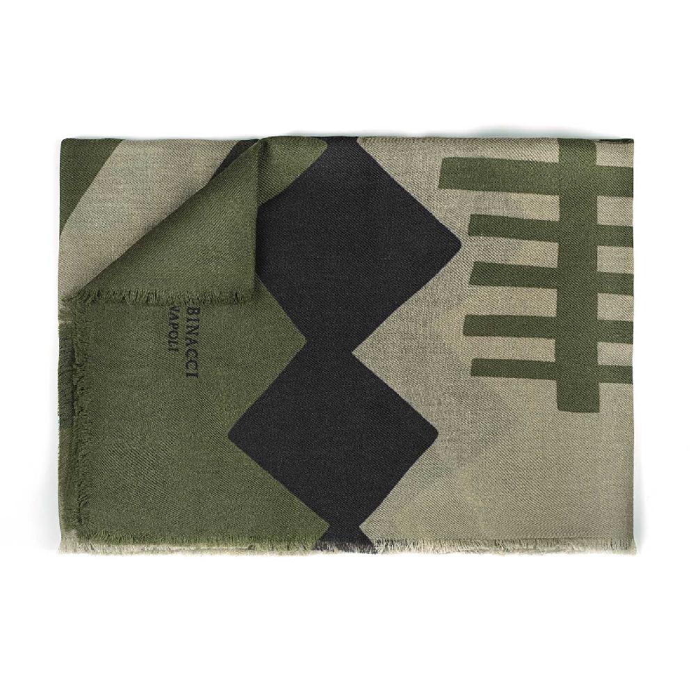 Rubinacci Sciarpa konia verde militare Prezzo basso