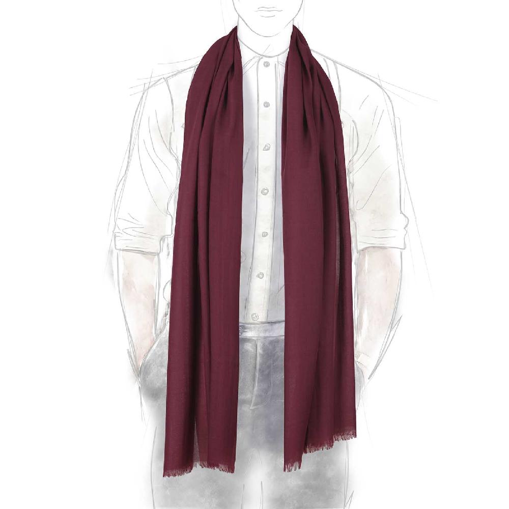 Rubinacci Sciarpa in cashmere vino ACQUISTA ORA