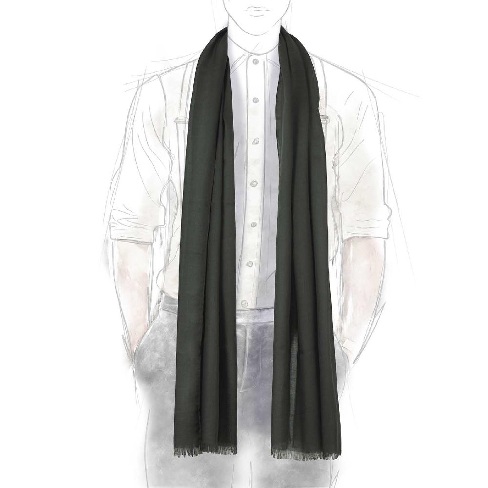 Rubinacci Sciarpa in cashmere verde Promozione temporanea