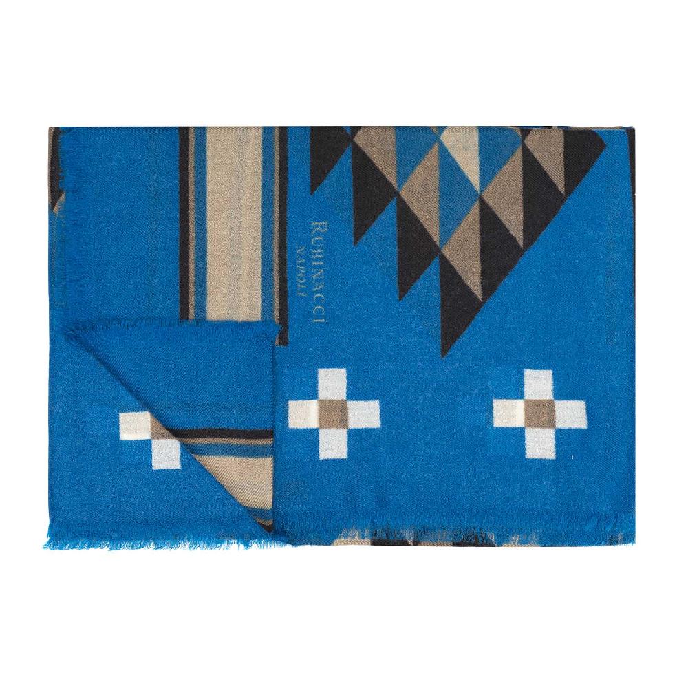 Rubinacci Sciarpa geometrico bluette Fino al 60% di sconto