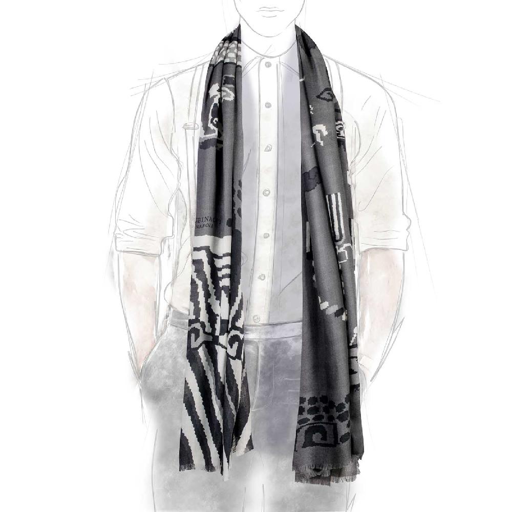 Rubinacci Sciarpa drago grigio Fino al 65% di sconto