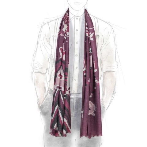 Rubinacci Sciarpa drago bordeaux Only for today