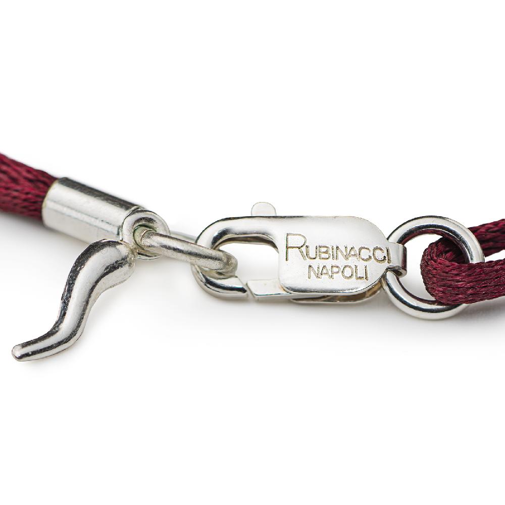 Rubinacci Braccialetto ruby in seta bordeaux Limitato a 3 giorni