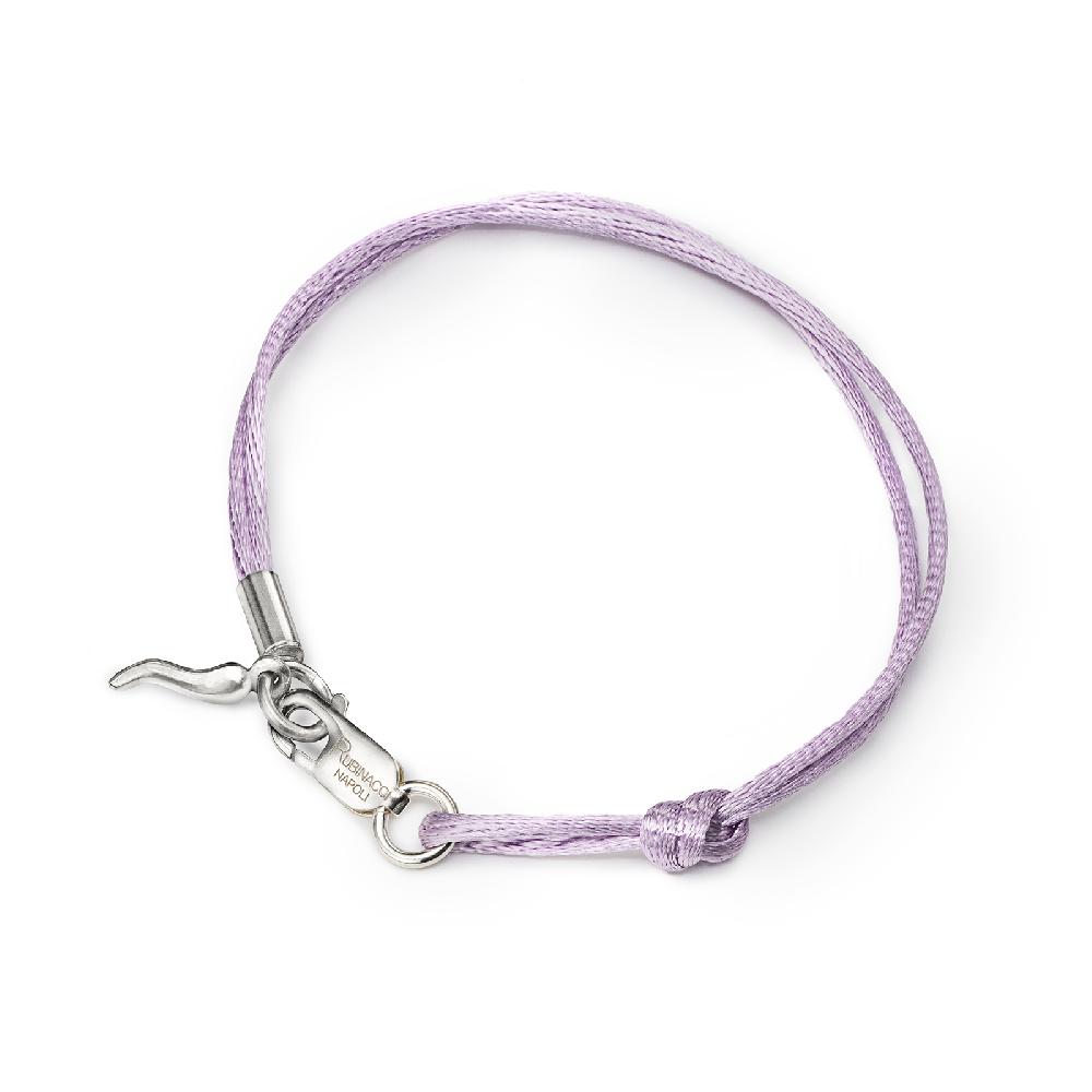Rubinacci Braccialetto ruby in seta lilla Esporta salva