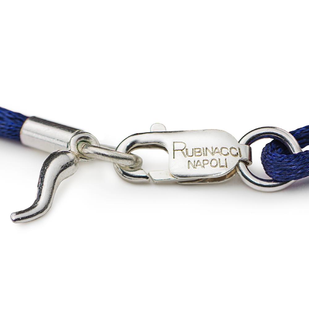 Rubinacci Braccialetto ruby in seta bluette Duty-free