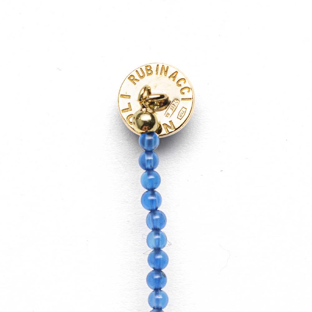 Rubinacci Bottone da bavero ruby in agata azzurro Italia