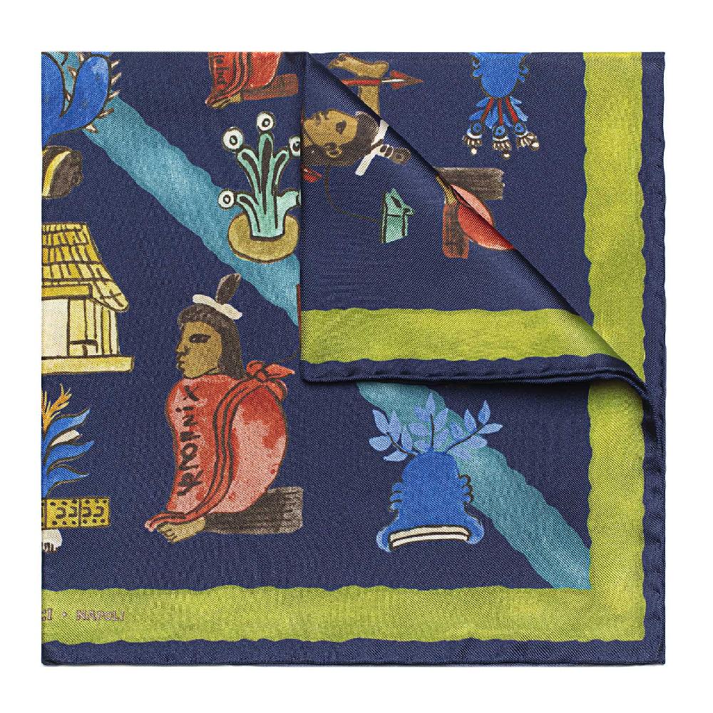 Rubinacci Foulard mendoza verde acido Qualità Garantita
