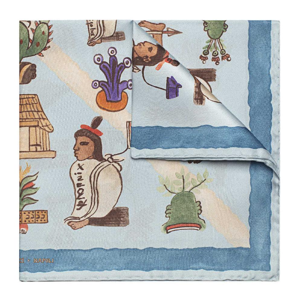 Rubinacci Foulard mendoza cielo Consegna Veloce