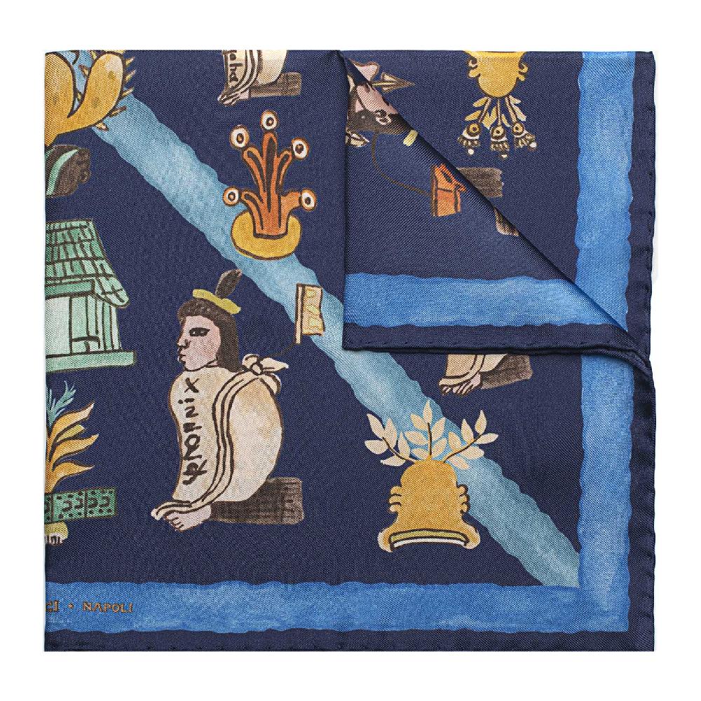 Rubinacci Foulard mendoza blu Promozione Limitata