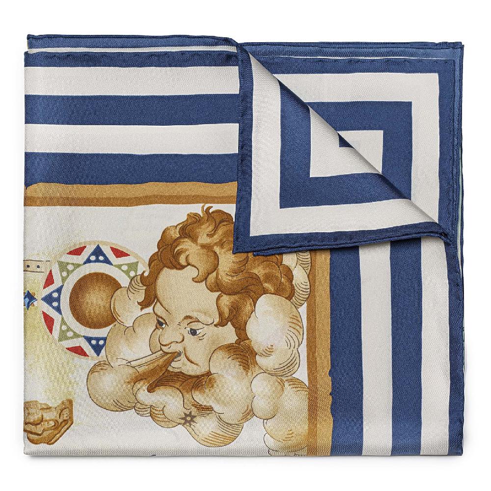 Rubinacci Foulard mediterraneo blu Sottocosto