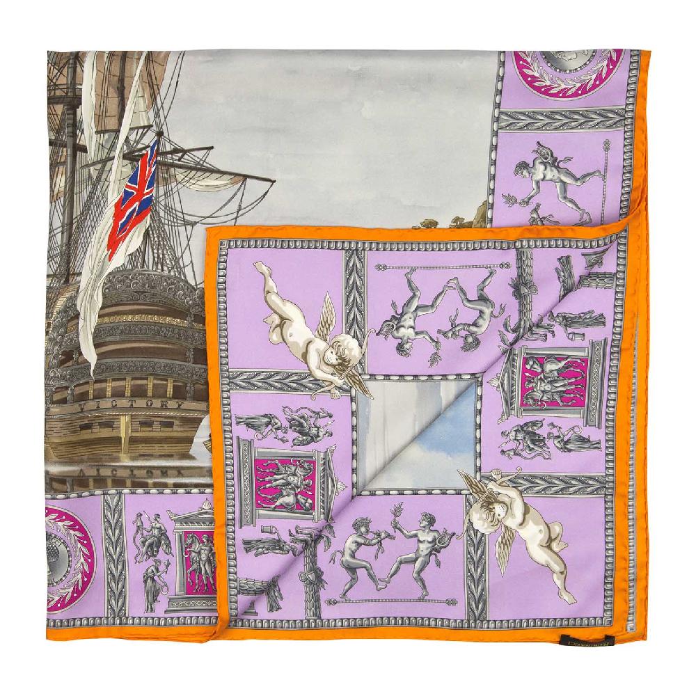 Rubinacci Foulard victory lilla-arancio Offerta